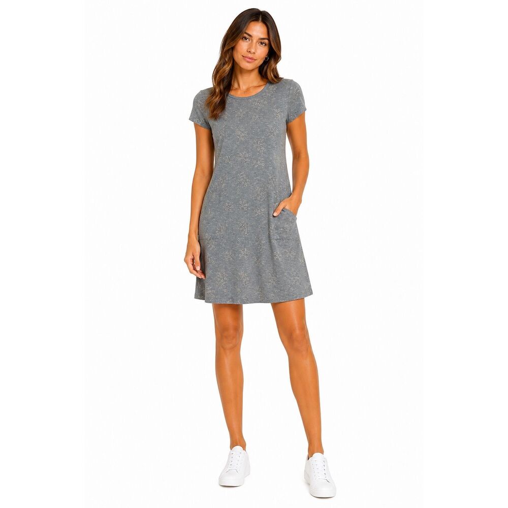 TOAD&CO TOAD & CO Women’s Sage Green Short Sleeve Floral Printed Dress Medium